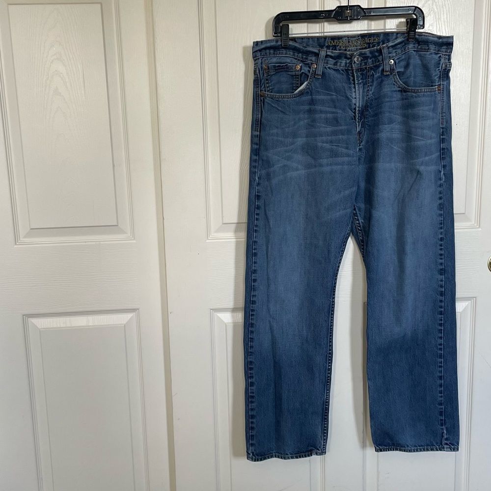 American Eagle Outfitters Relaxed Straight Mens 5 Pocket Jeans, 36x32